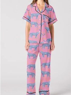 Katie K Pink Cosmic Cheetah Pajama Set (Medium)